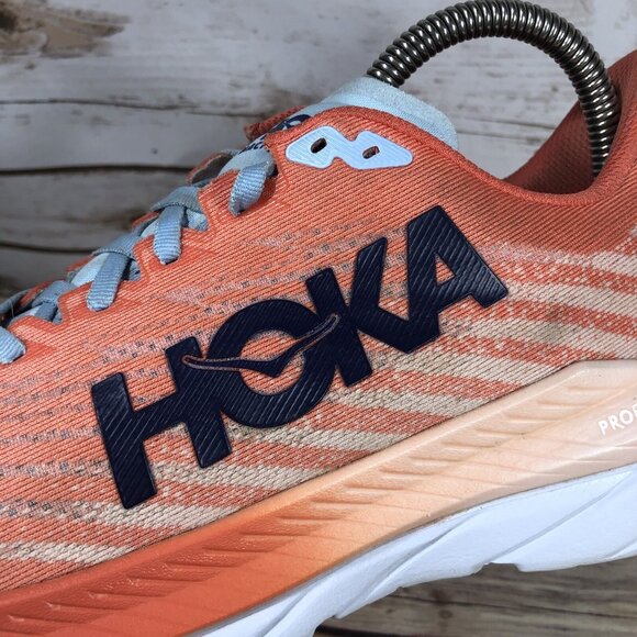 Hoka One One Mach 5 Running Shoes Womens Size 9 Athletic Jogging Peach Training - Picture 9 of 12